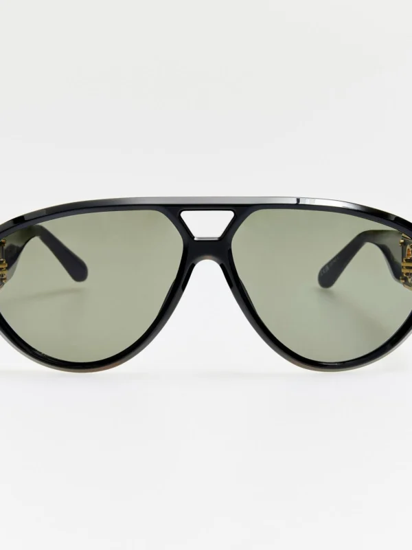 Linda Farrow Portia Sunglasses in Black