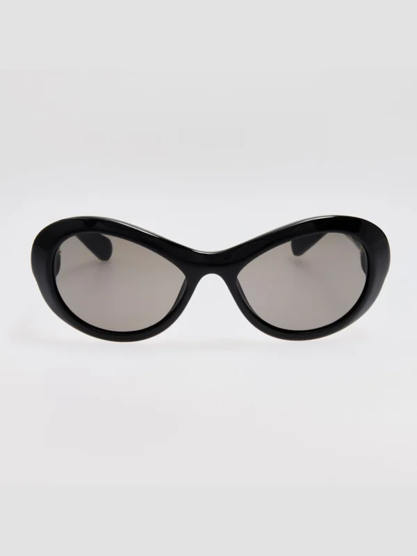 Linda Farrow Rond Sunglasses in Black