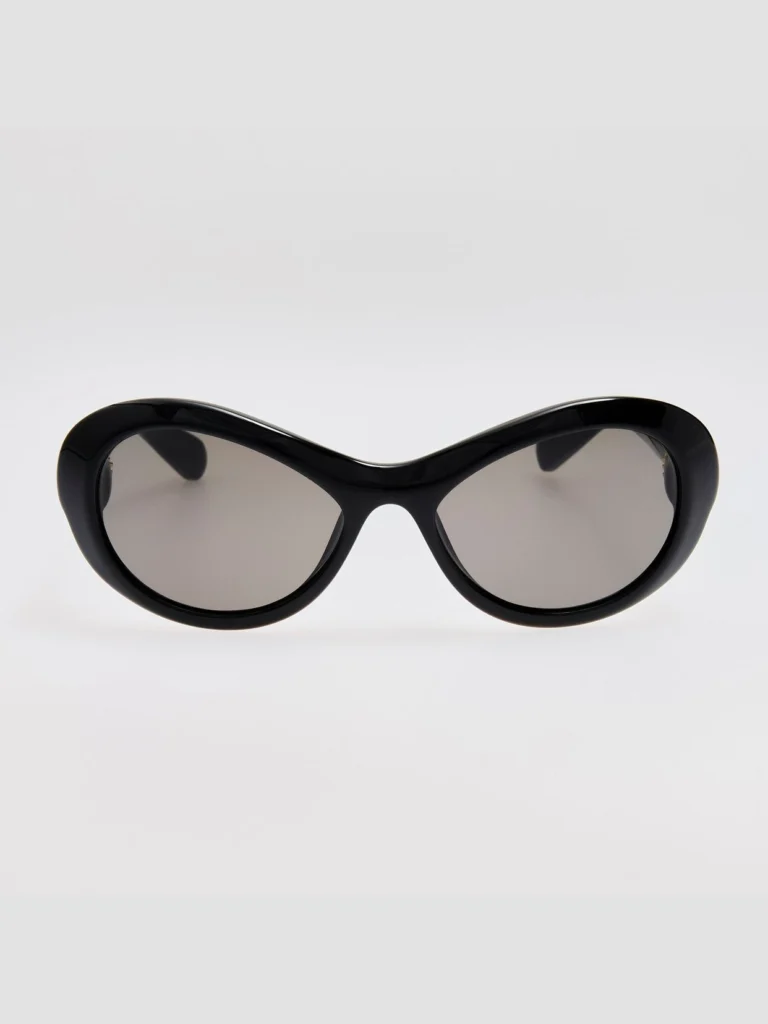 Linda Farrow Rond Sunglasses in Black