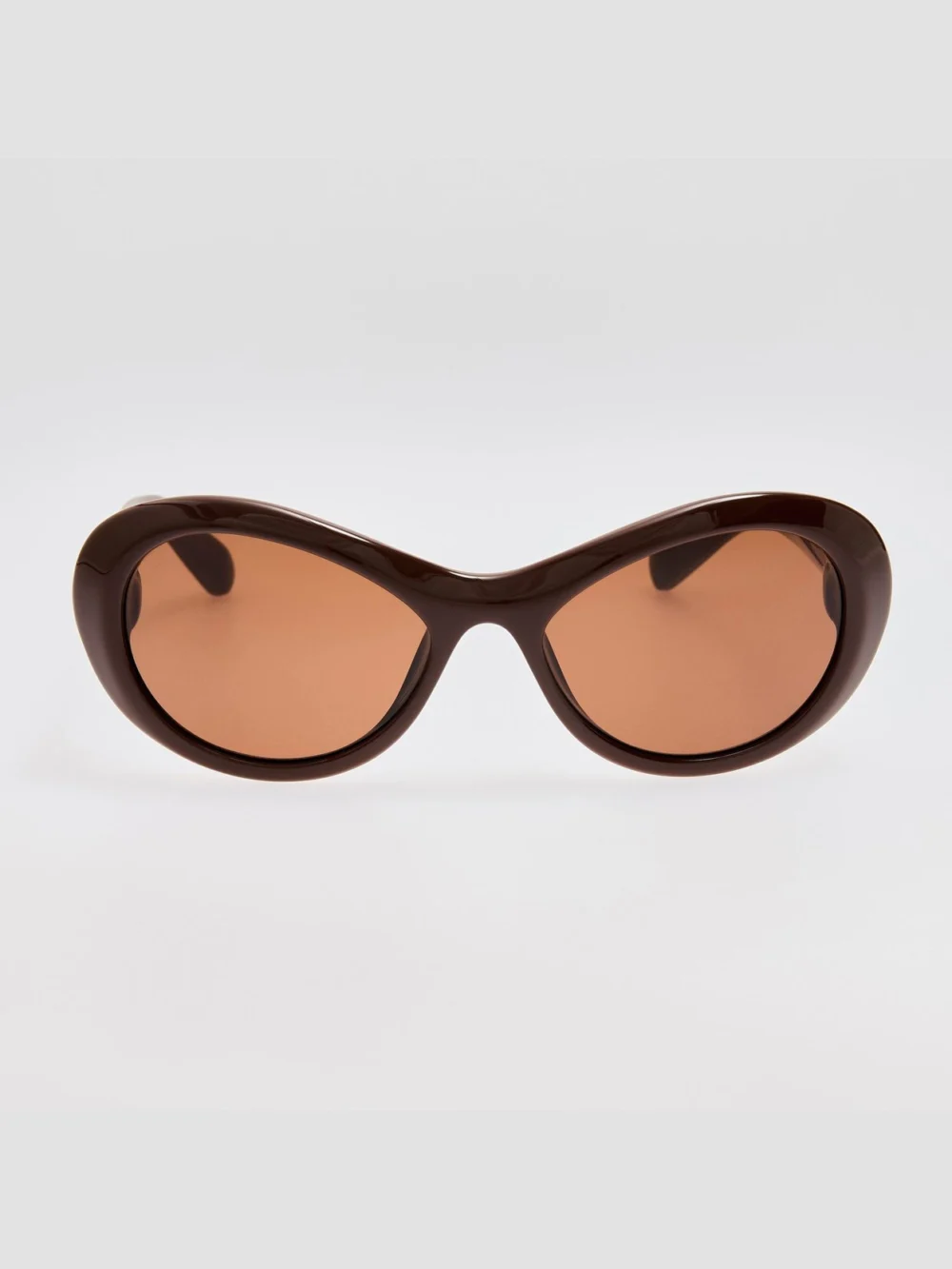 Linda Farrow Rond Sunglasses in brown