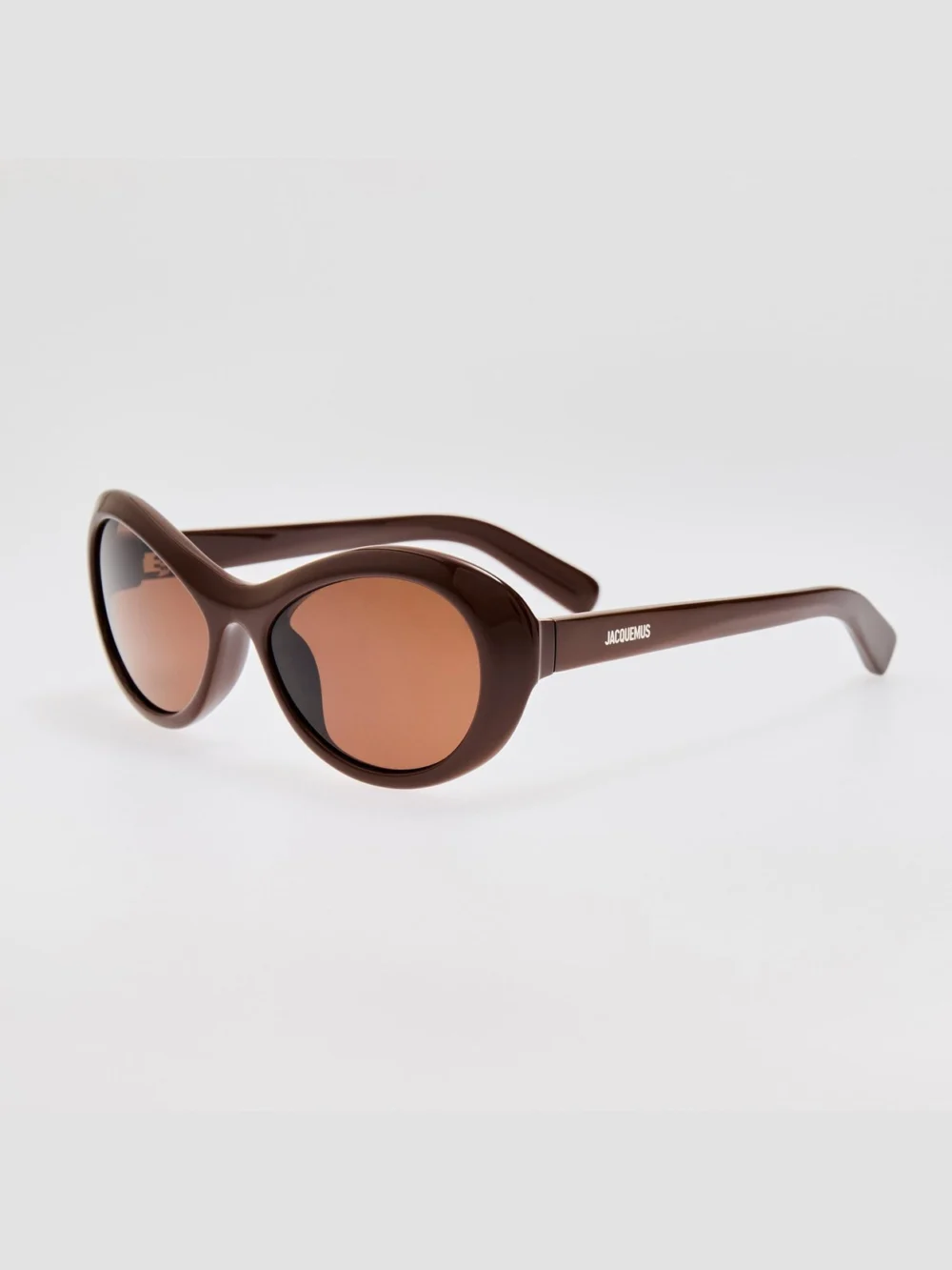 Linda Farrow Rond Sunglasses, brown, view 2