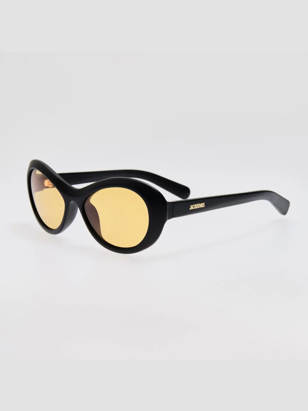Linda Farrow Rond Sunglasses, matt black, view 2