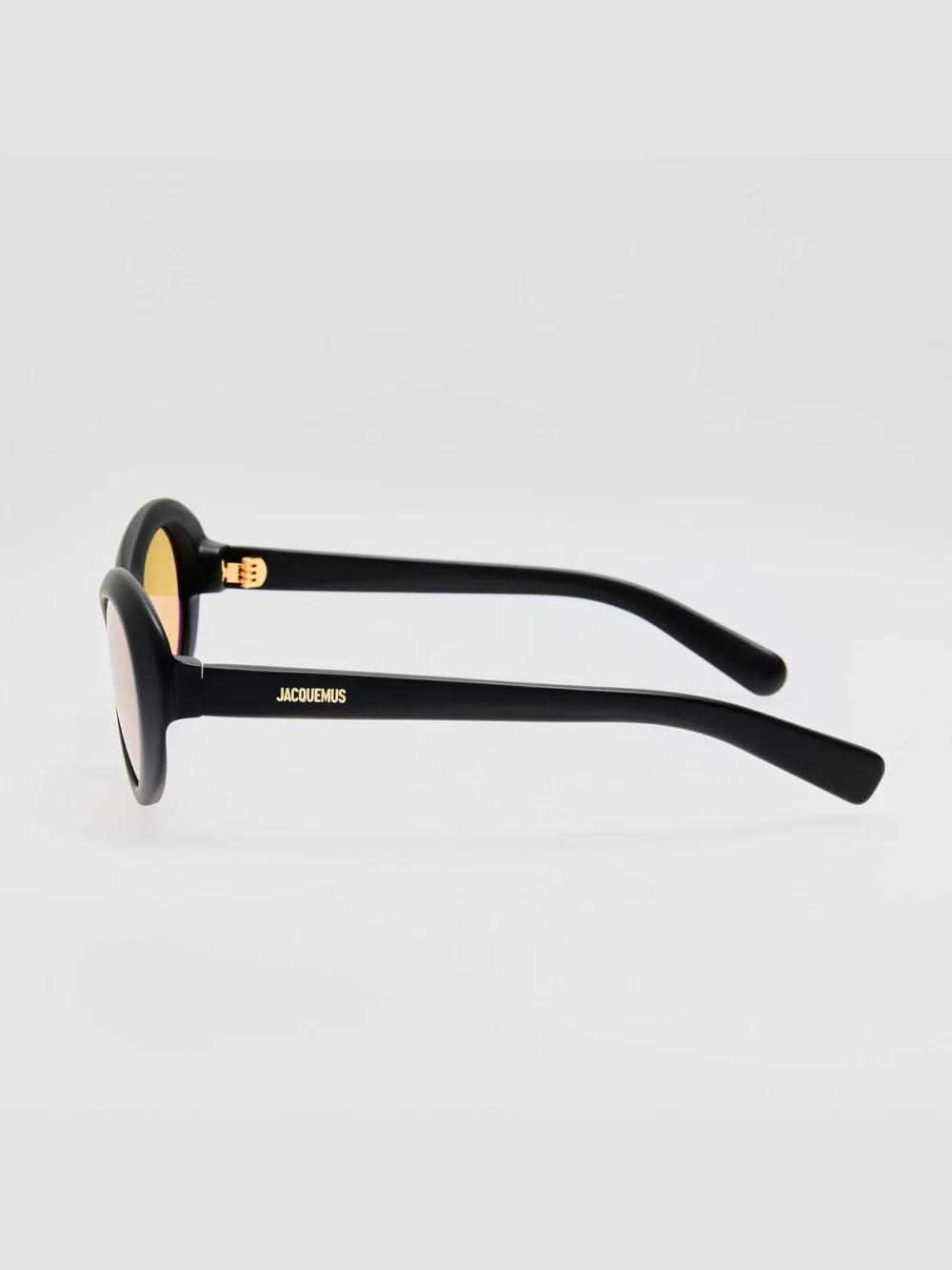 Linda Farrow Rond Sunglasses, matt black, view 5
