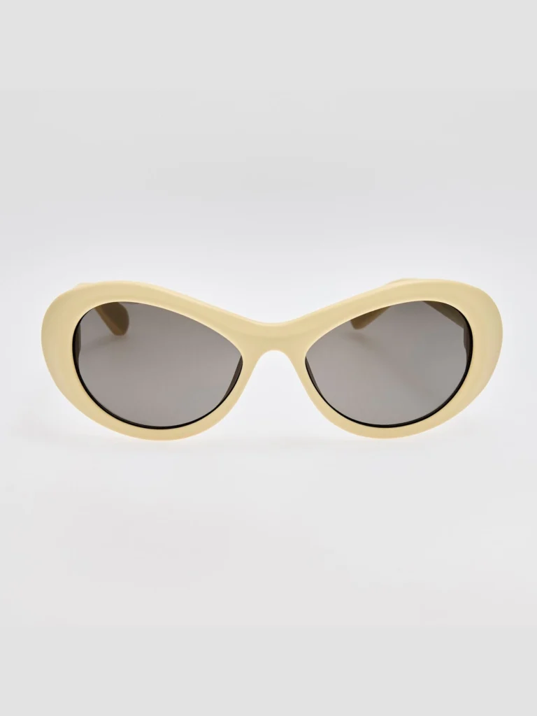 Linda Farrow Rond Sunglasses in Matt Straw