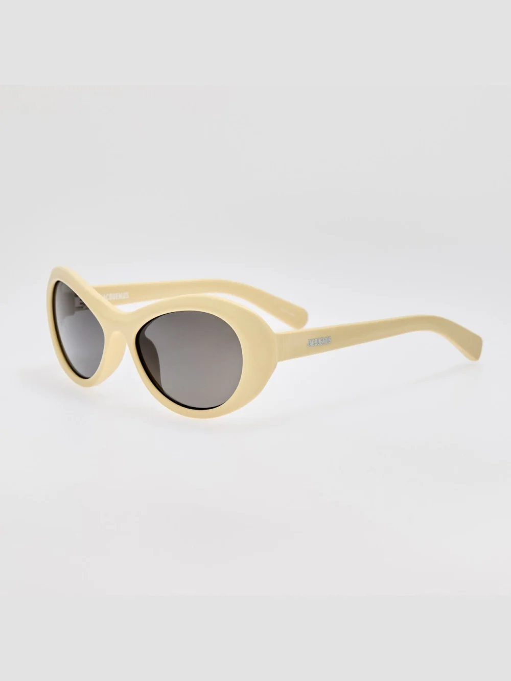 Linda Farrow Rond Sunglasses, matt straw, view 2