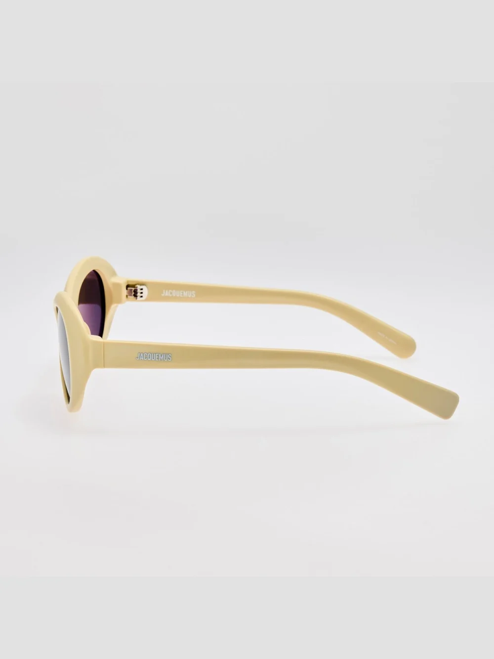 Linda Farrow Rond Sunglasses, matt straw, view 5