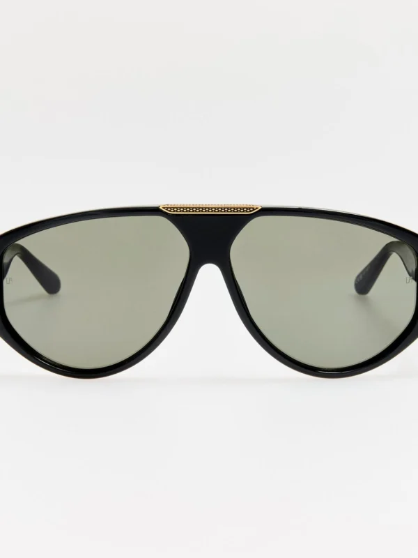 Linda Farrow Rowan Sunglasses in Black
