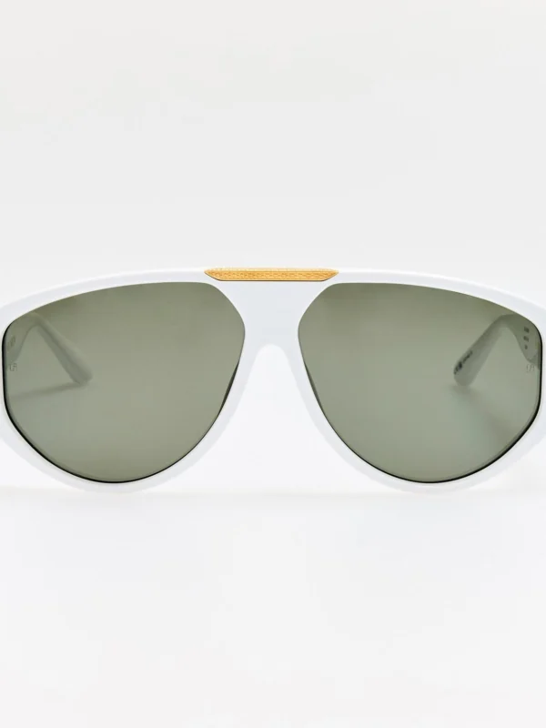 Linda Farrow Rowan Sunglasses in White