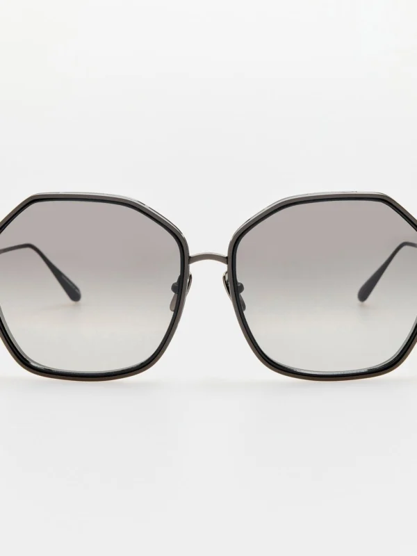 Linda Farrow Rowe Sunglasses in Matt Nickel