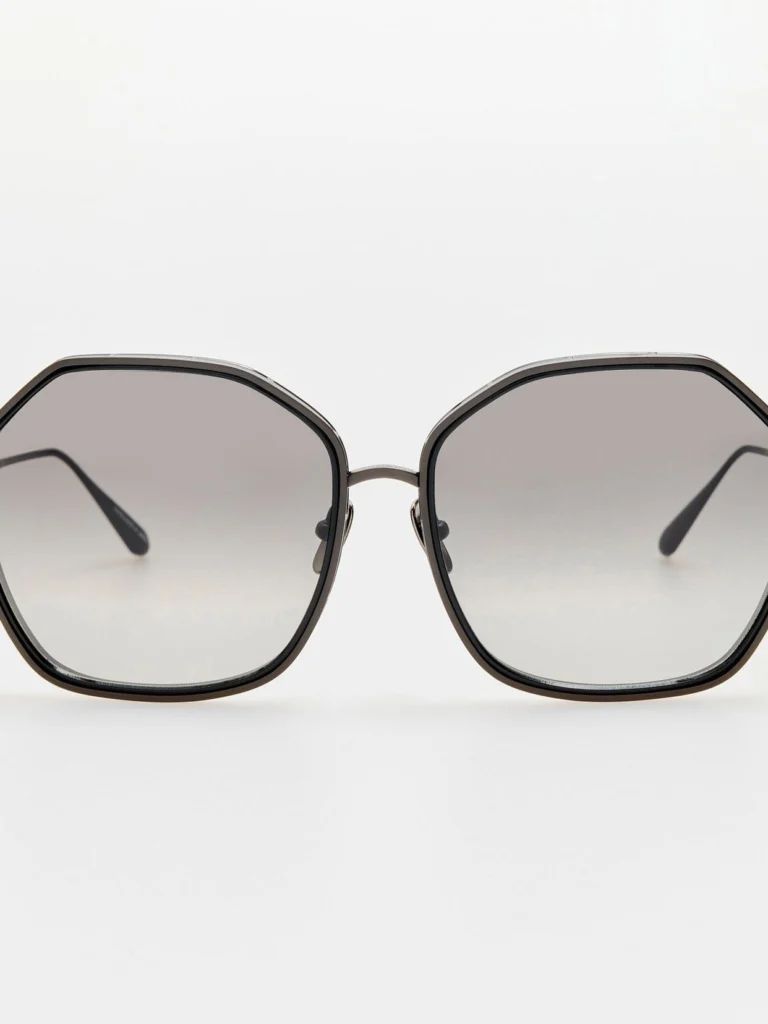 Linda Farrow Rowe Sunglasses in Matt Nickel