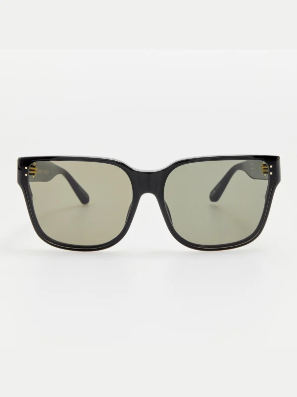 Linda Farrow Rui Oversize Sunglasses in Black