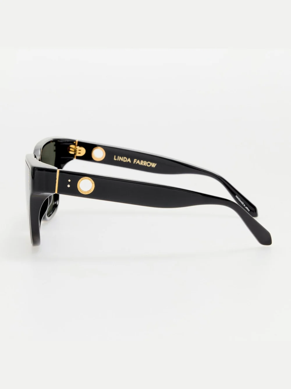 Linda Farrow Rui Oversize Sunglasses, black, view 5