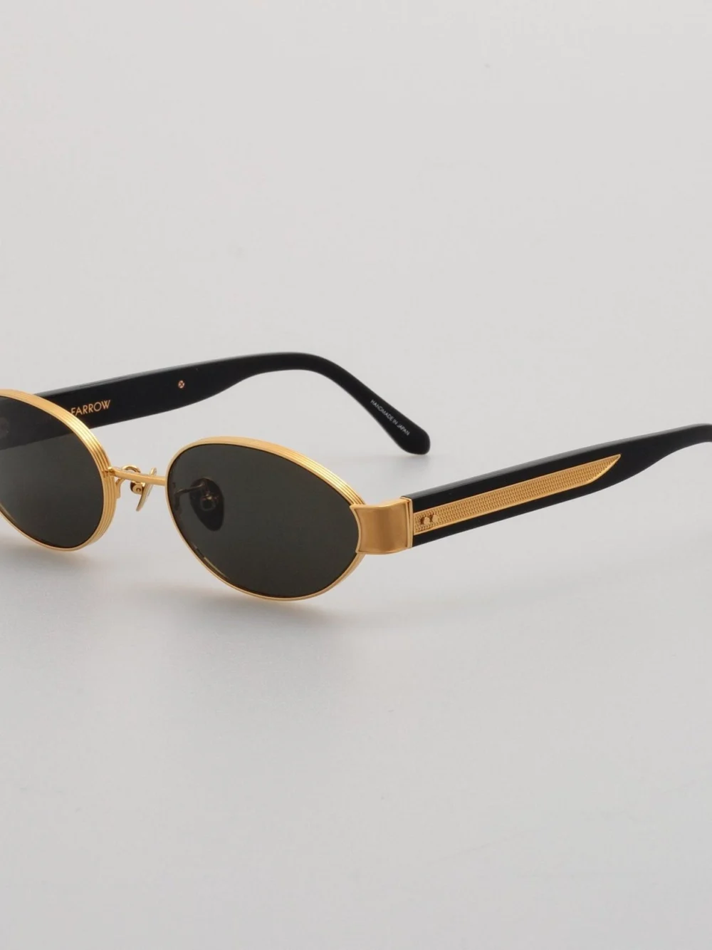 Linda Farrow Sadie Sunglasses, 22k gold and grey, view 2
