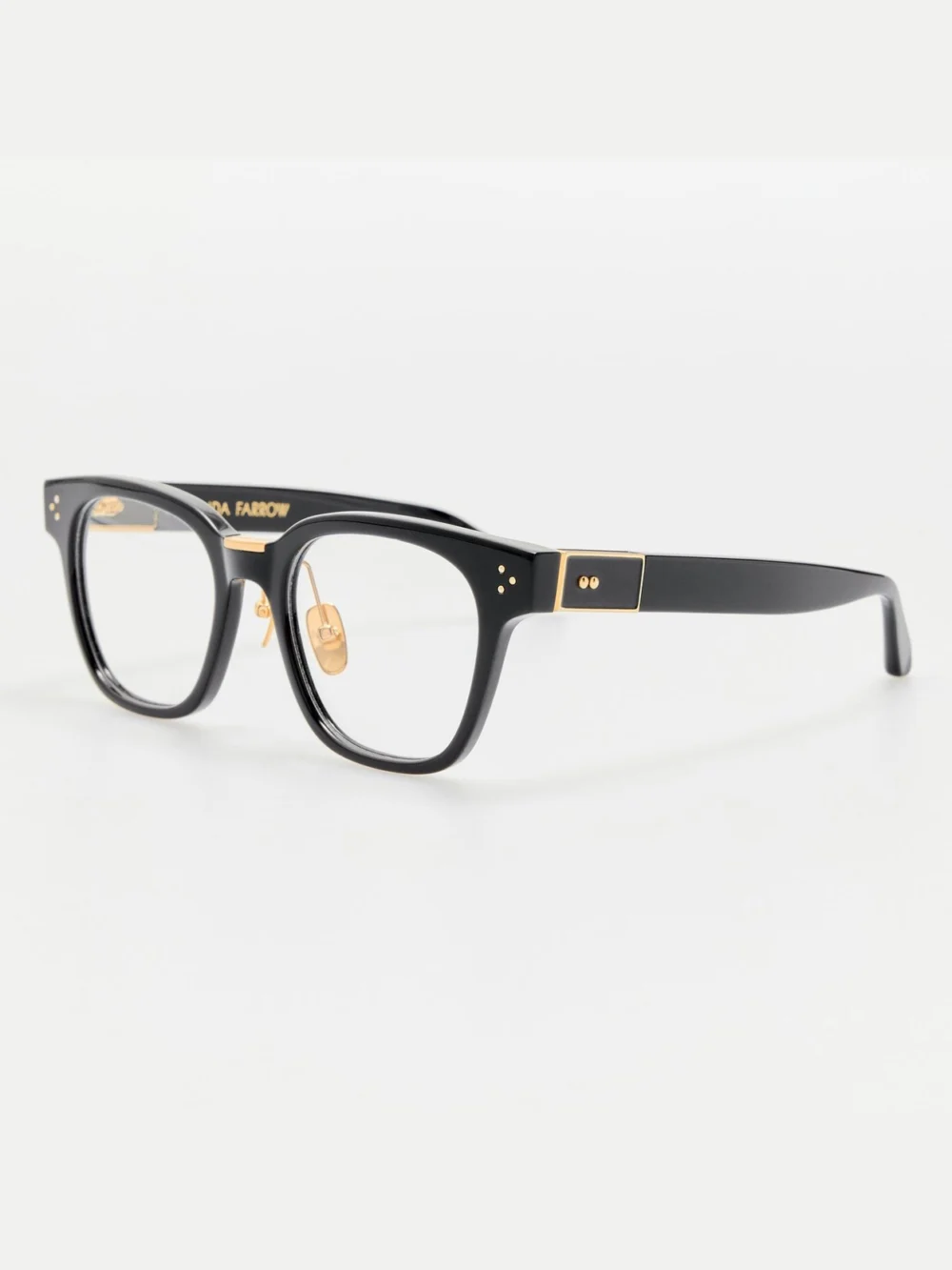 Linda Farrow Sanchez Optical Frame, black, view 2