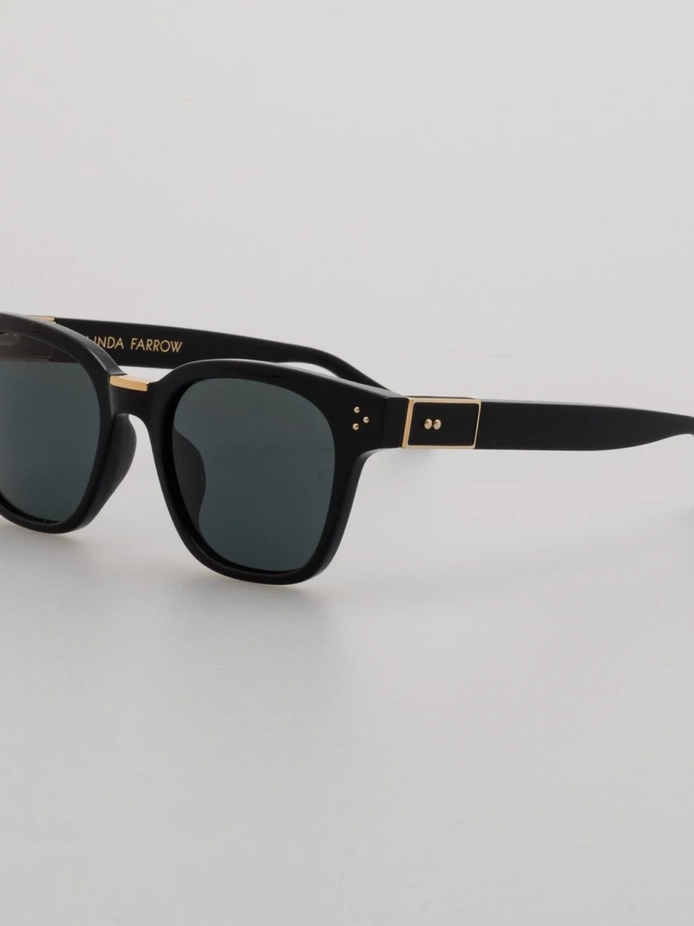 Linda Farrow Sanchez Sunglasses, black, view 2