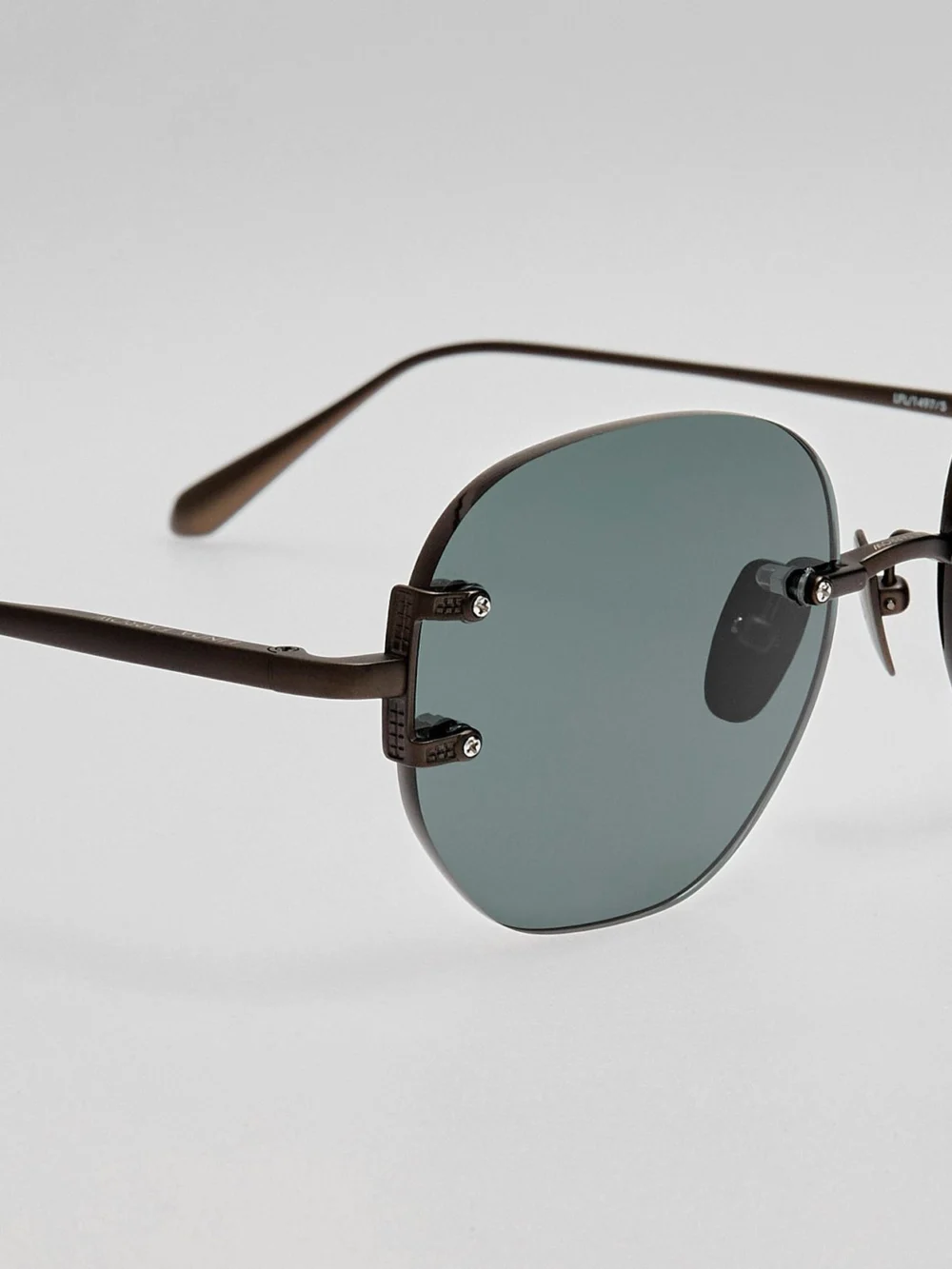 Linda Farrow Sandor Sunglasses, matt black nickel, view 3