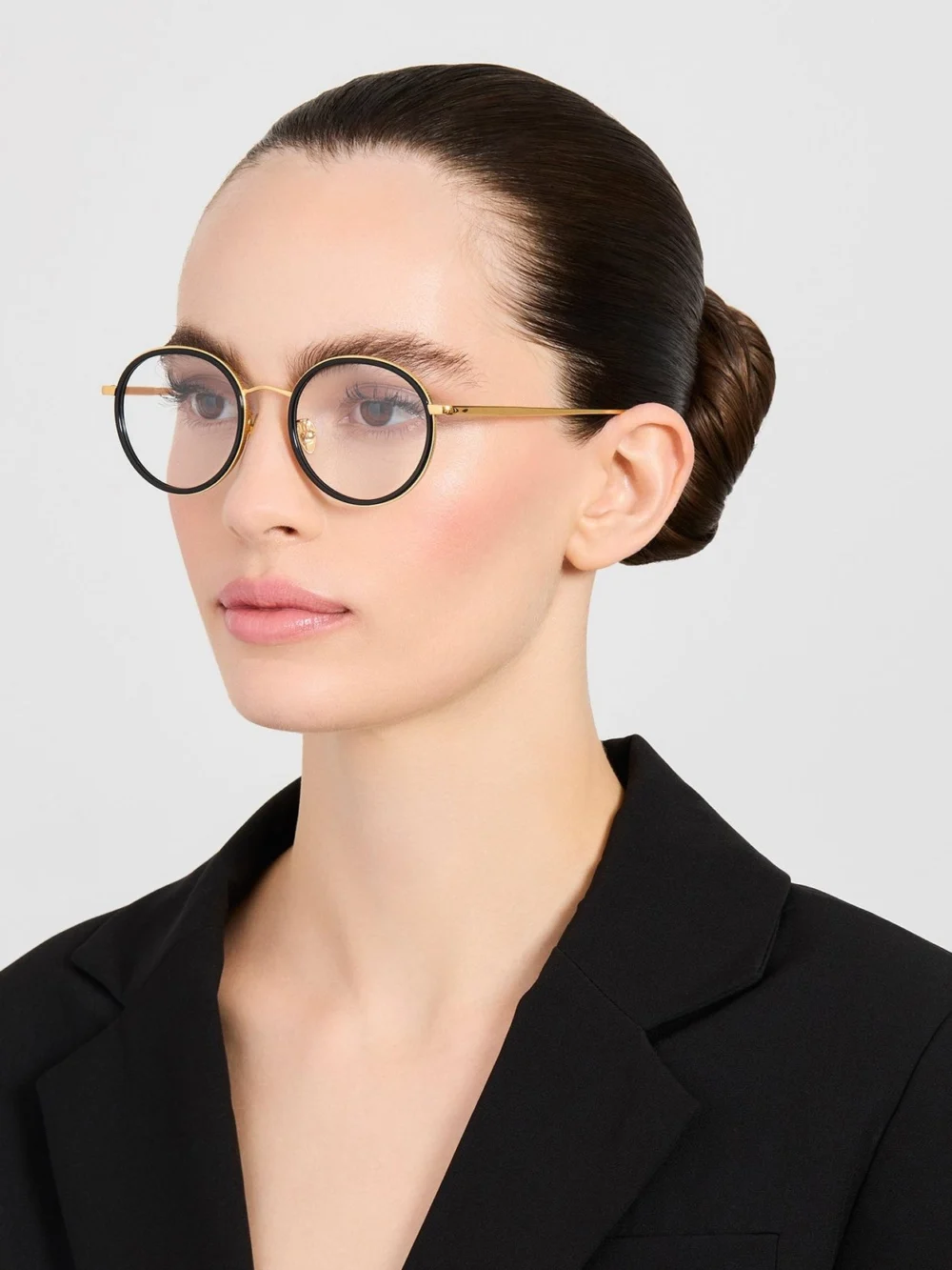 Linda Farrow Sato Optical Frame, 22k yellow gold, view 3