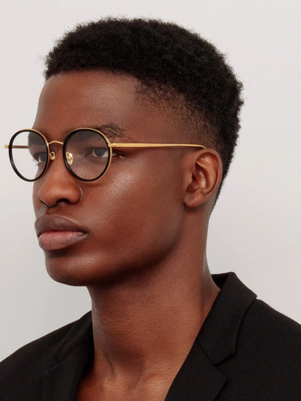 Linda Farrow Sato Optical Frame, 22k yellow gold, view 4