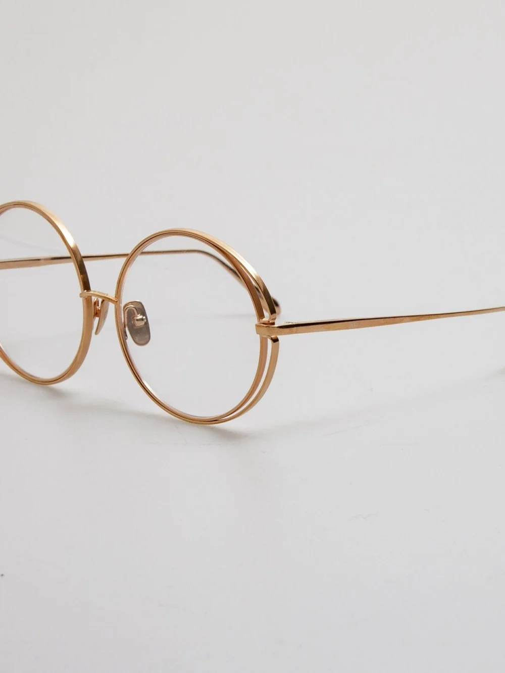 Linda Farrow Selene Optical Frame, 18k rose gold, view 2