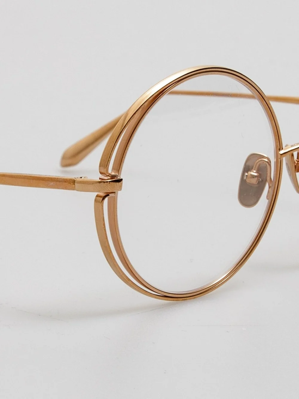 Linda Farrow Selene Optical Frame, 18k rose gold, view 4