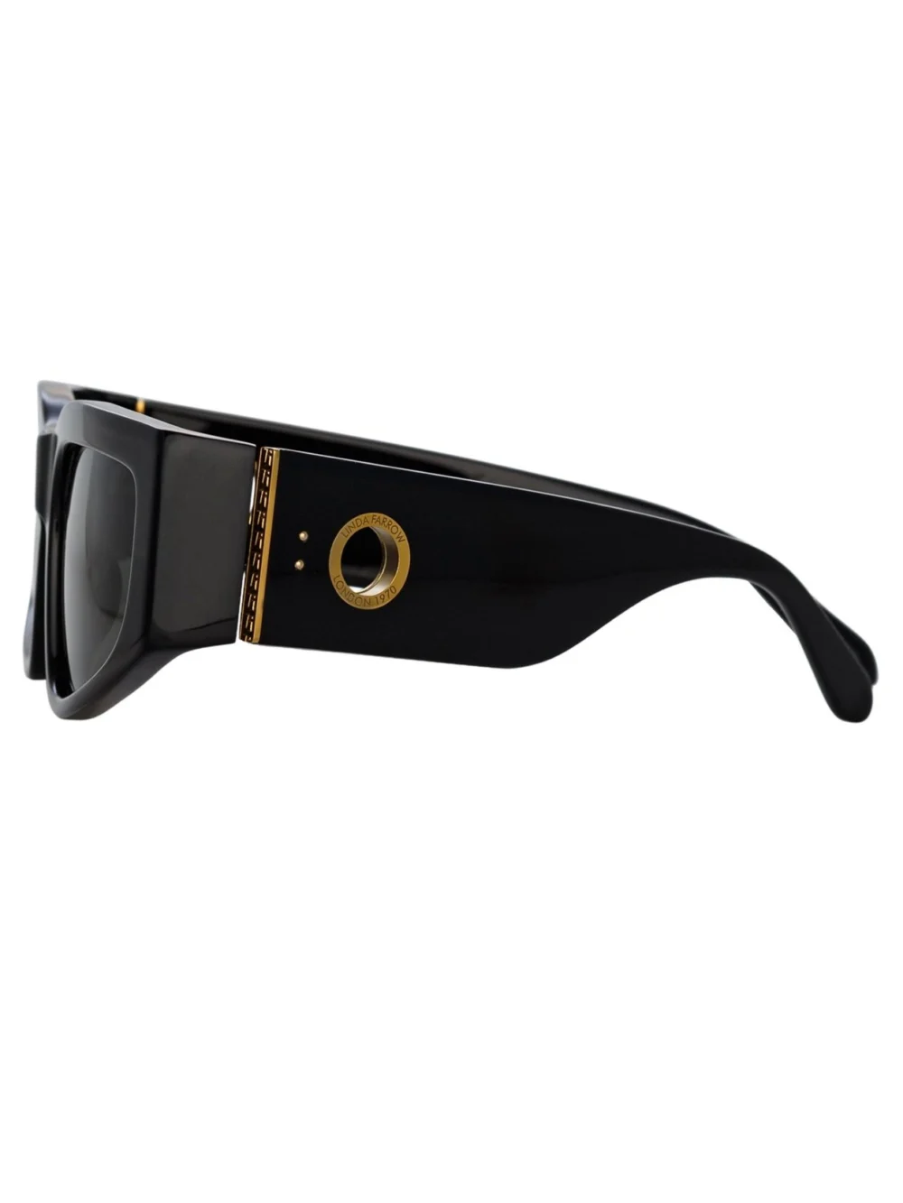 Linda Farrow Senna Sunglasses, black, view 2