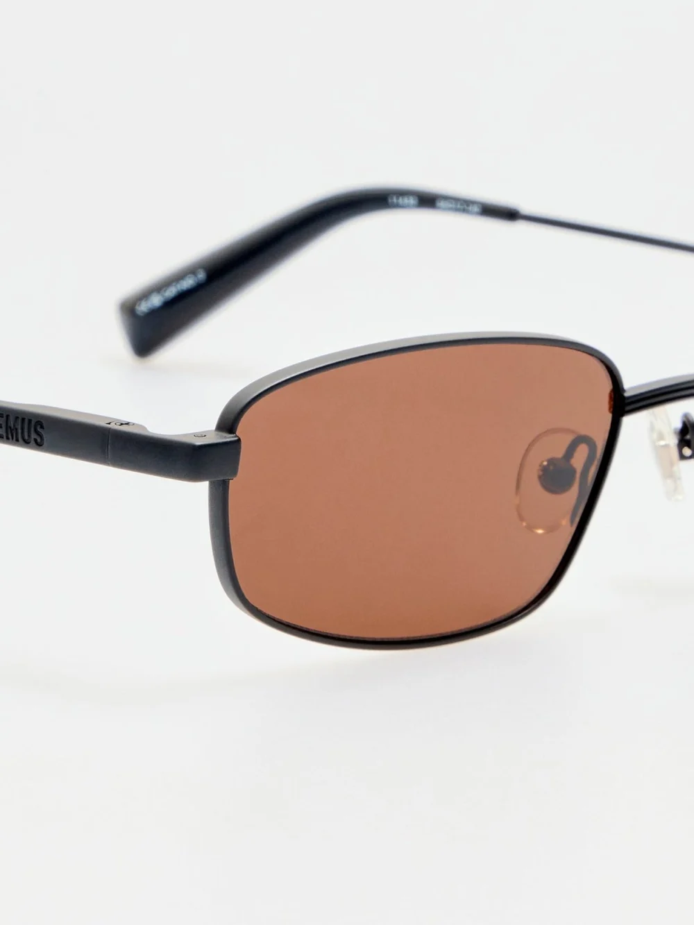 Linda Farrow Sera Sunglasses, black and chocolate, view 6
