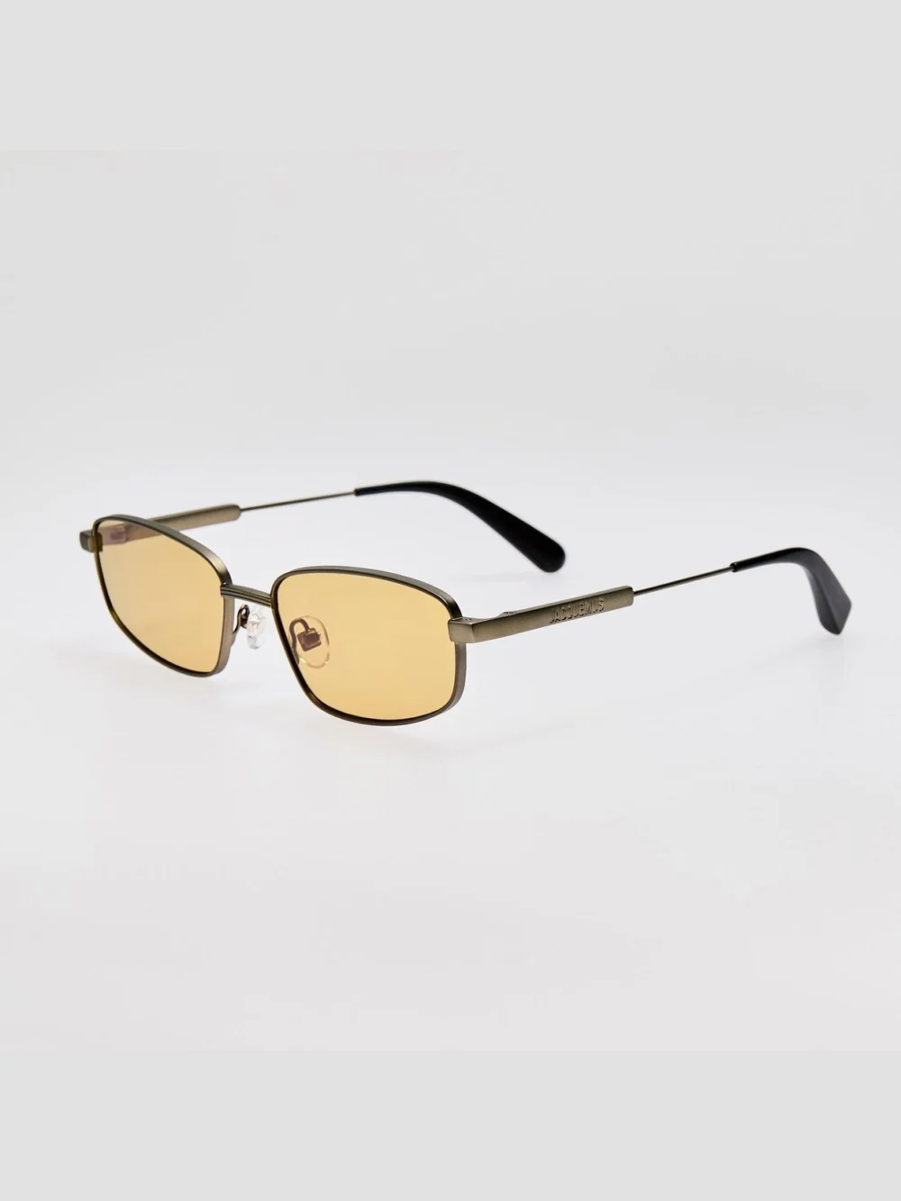 Linda Farrow Sera Sunglasses, matt putty and amber, view 2