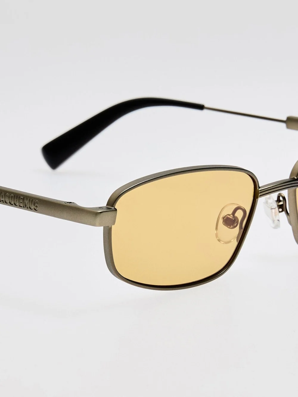 Linda Farrow Sera Sunglasses, matt putty and amber, view 5