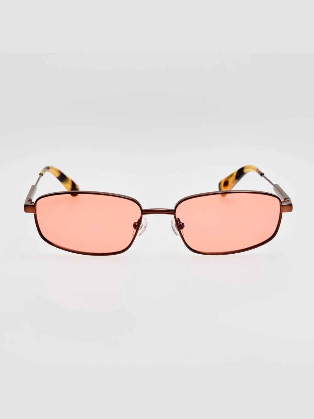 Linda Farrow Sera Sunglasses in metallic brown and rose