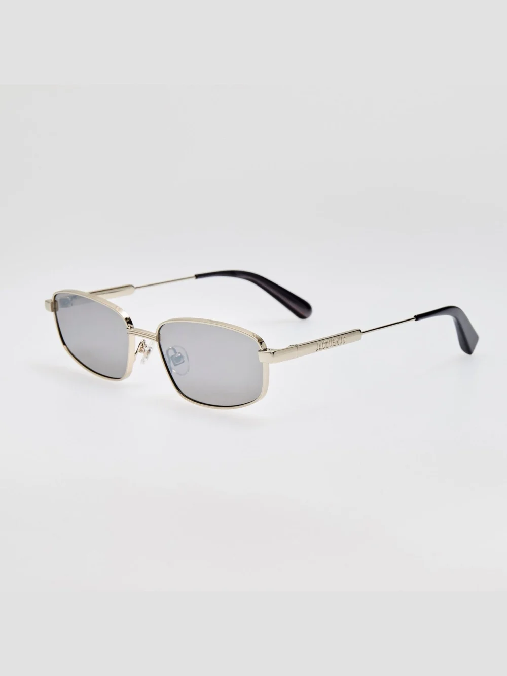 Linda Farrow Sera Sunglasses, silver, view 2