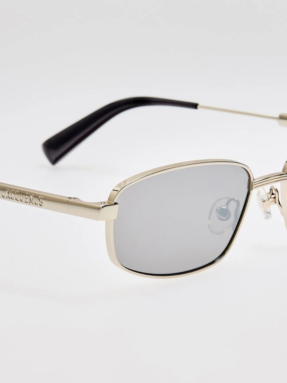 Linda Farrow Sera Sunglasses, silver, view 5