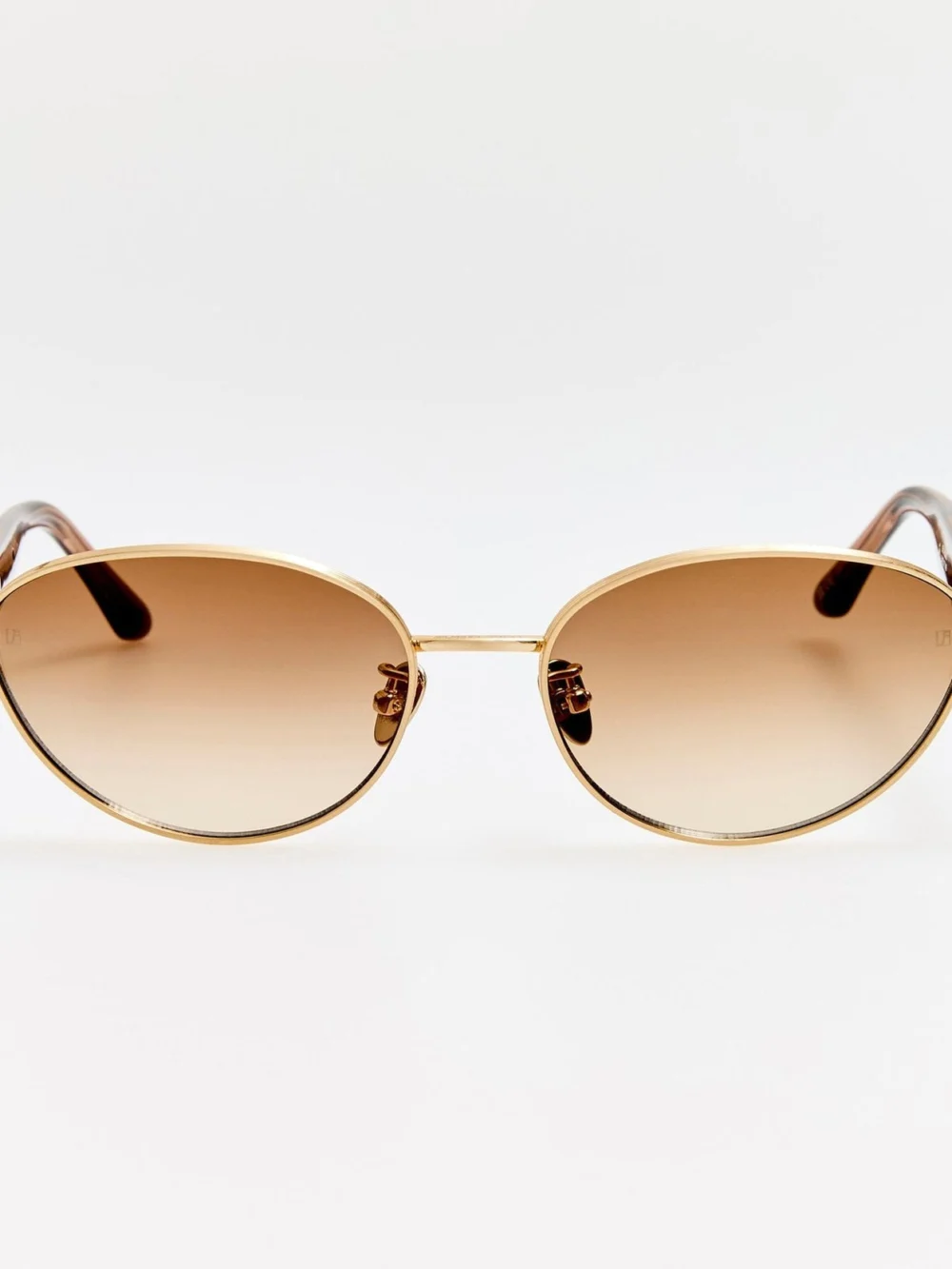 Linda Farrow Sheri Sunglasses in matt champagne and mocha