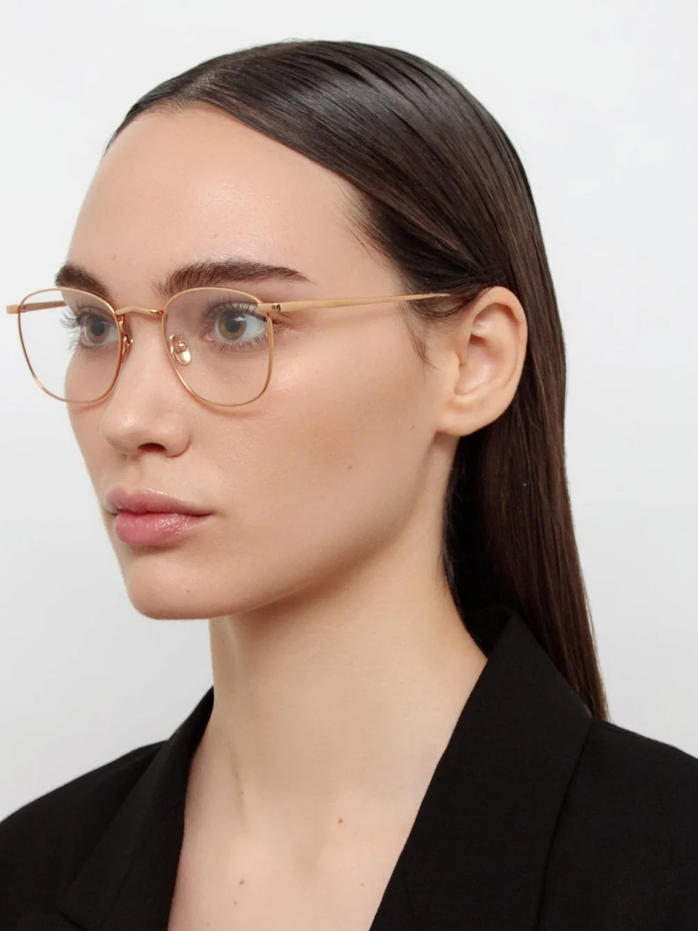 Linda Farrow Simon Square Optical, 18k rose gold, view 3
