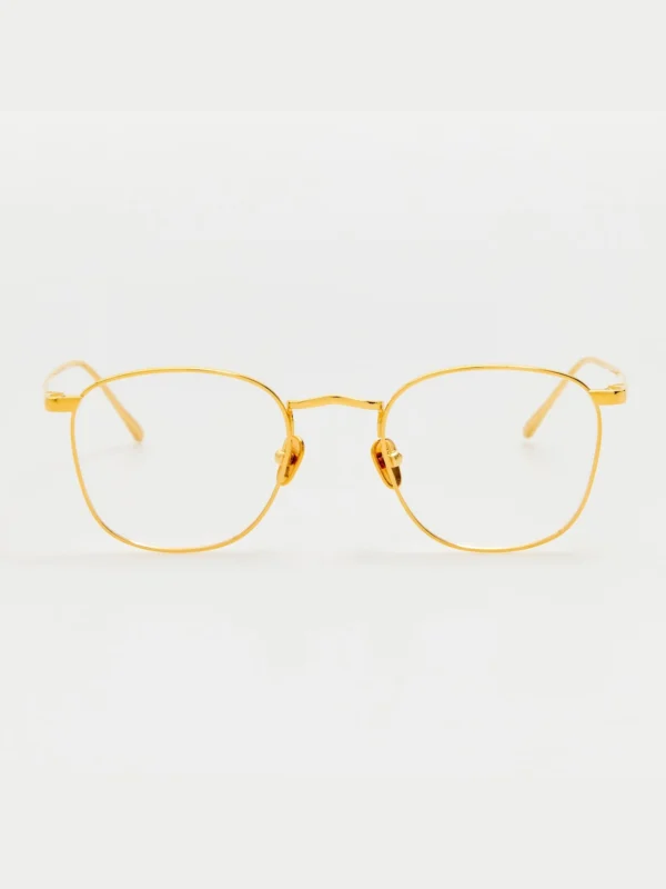 Linda Farrow Simon Square Optical in 22K Gold