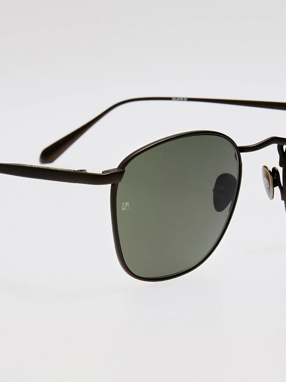 Linda Farrow Simon Square Sunglasses, matt black nickel, view 5