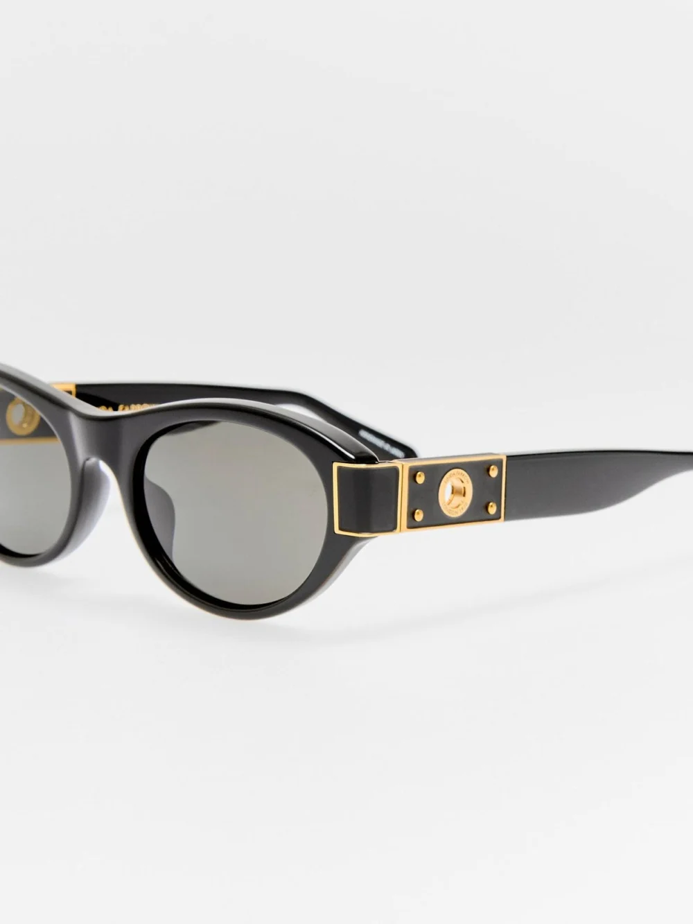 Linda Farrow Sirena Sunglasses, black, view 2