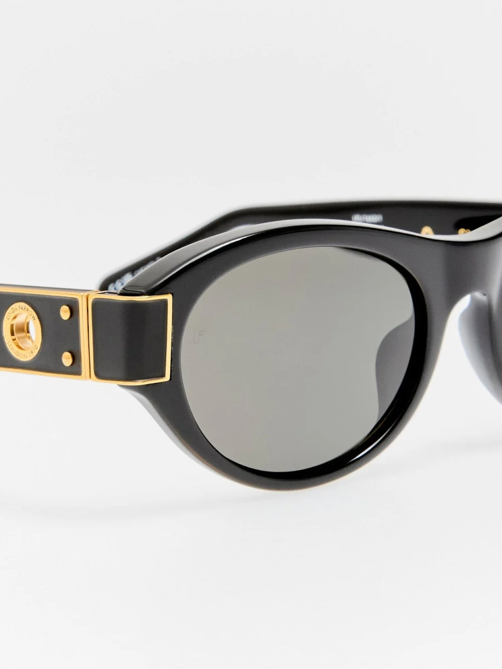 Linda Farrow Sirena Sunglasses, black, view 4