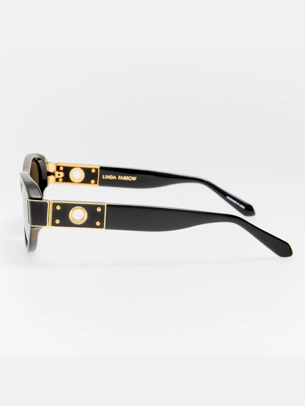 Linda Farrow Sirena Sunglasses, black, view 5