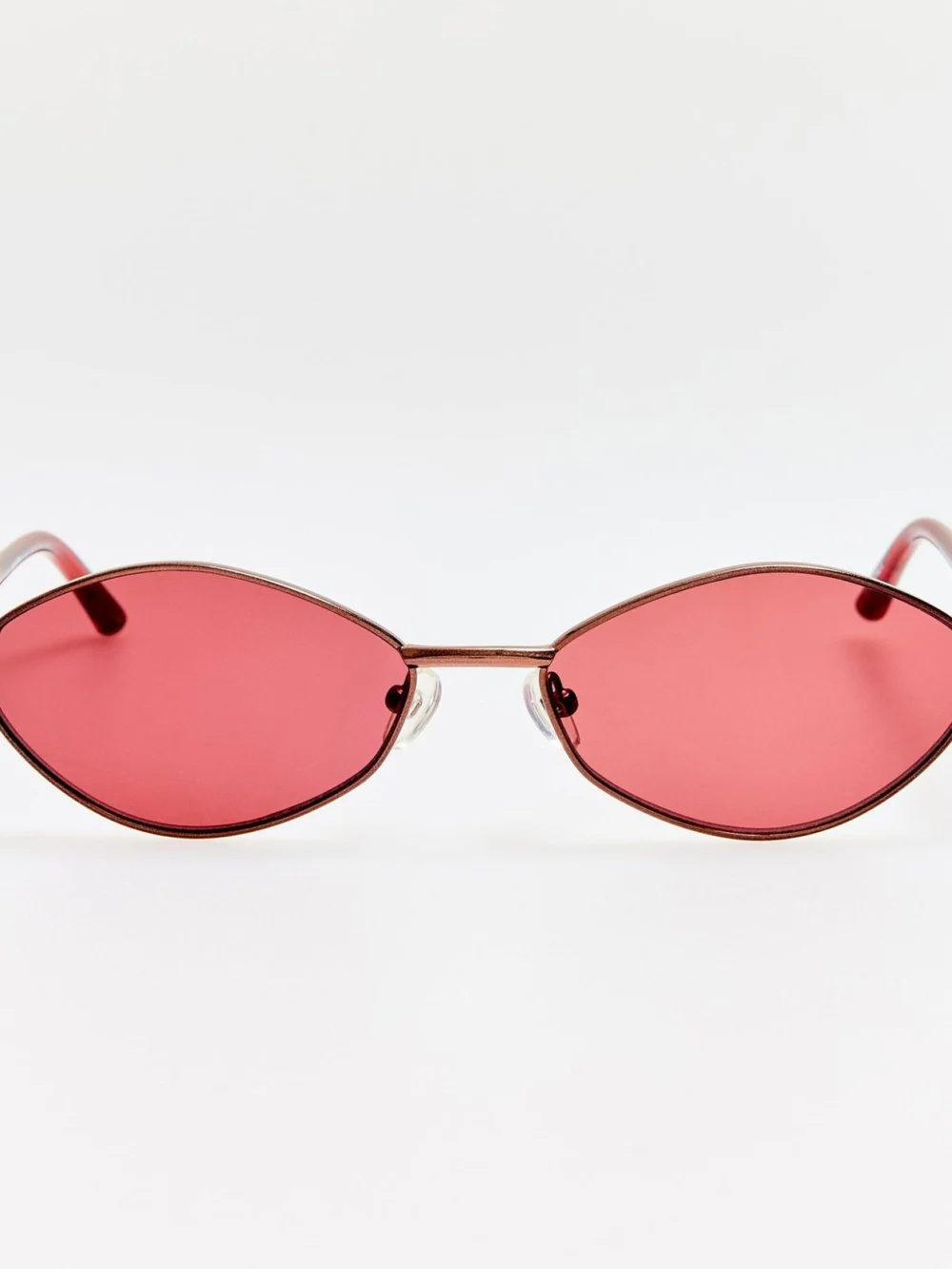Linda Farrow Sirocco Sunglasses in metallic brown and bordeaux