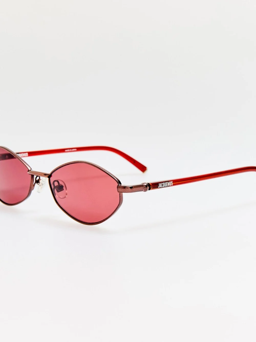 Linda Farrow Sirocco Sunglasses, metallic brown and bordeaux, view 2
