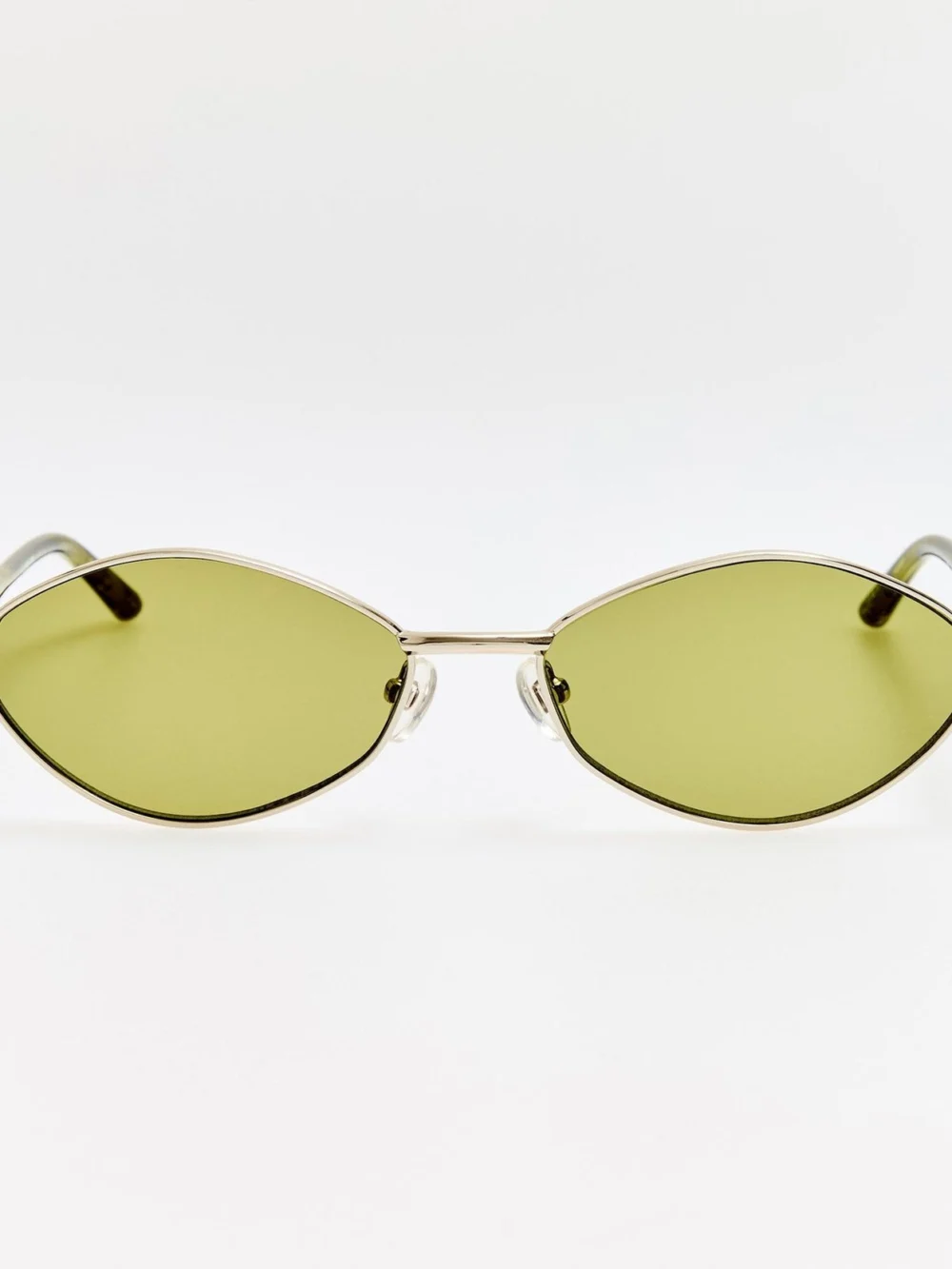 Linda Farrow Sirocco Sunglasses in silver and khaki