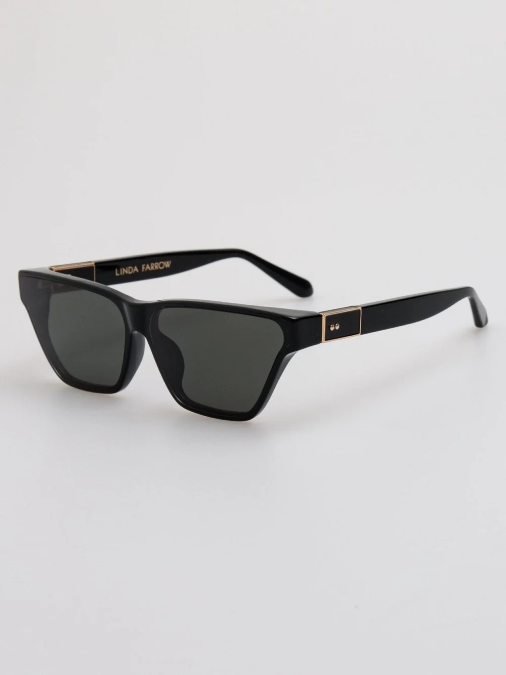 Linda Farrow Skyler Sunglasses, black, view 2