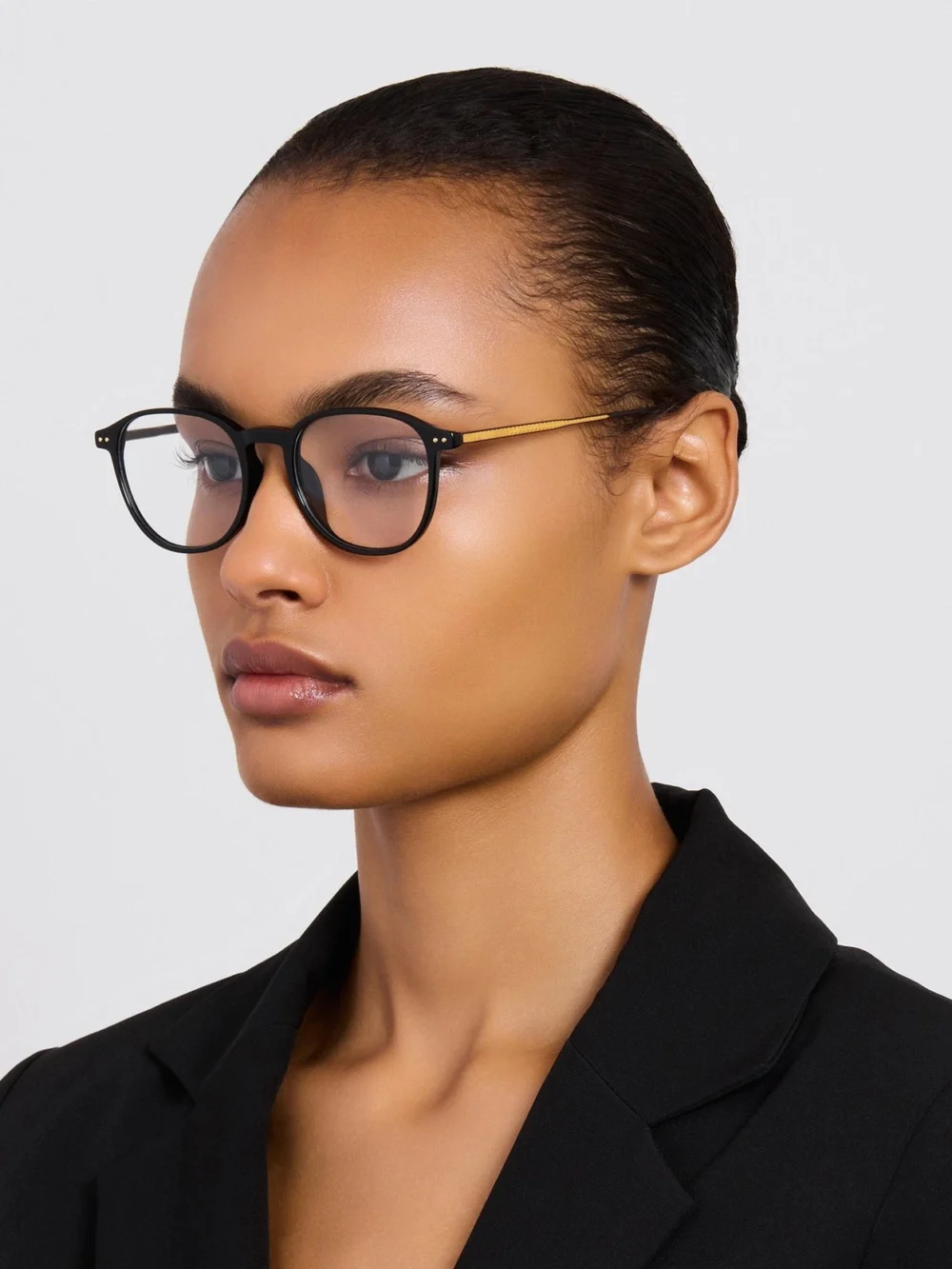 Linda Farrow Stanley Optical, black, view 3