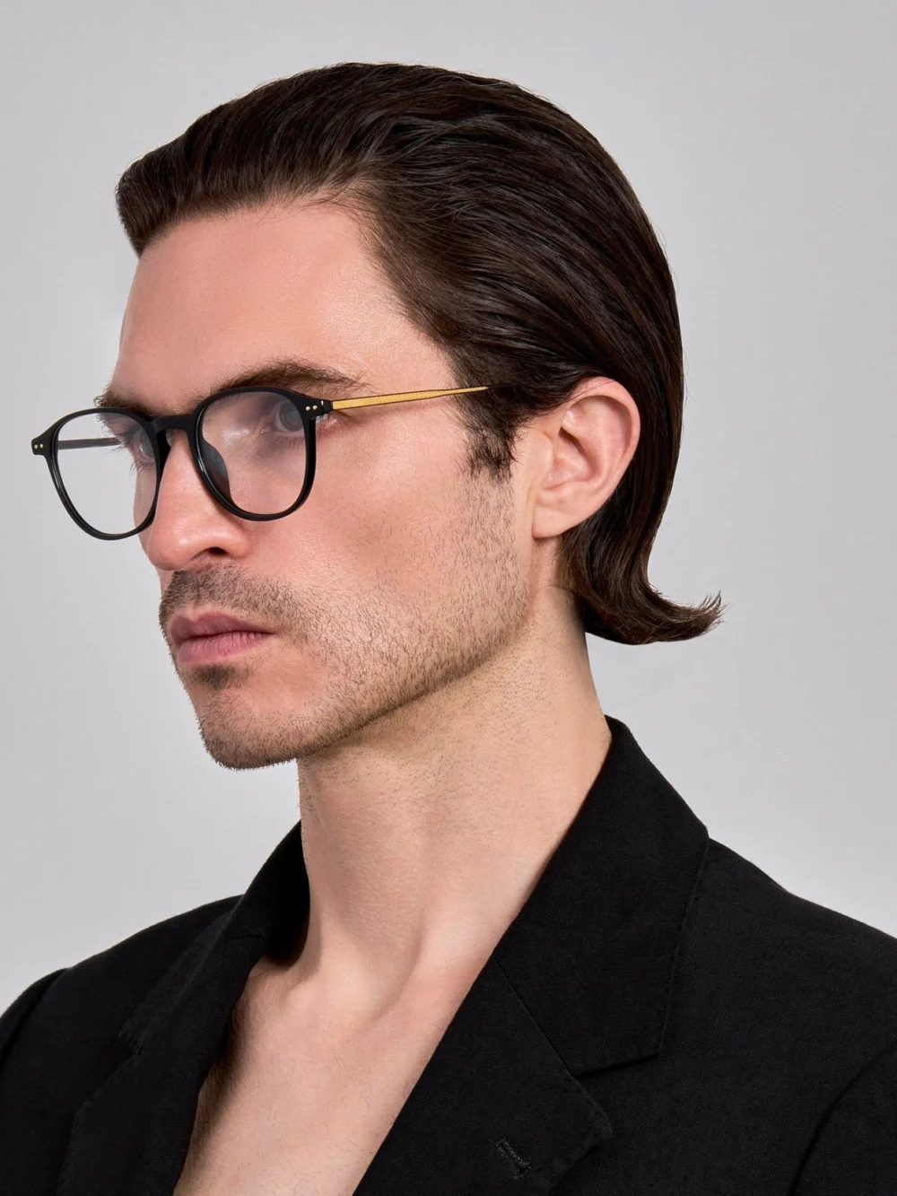 Linda Farrow Stanley Optical, black, view 4