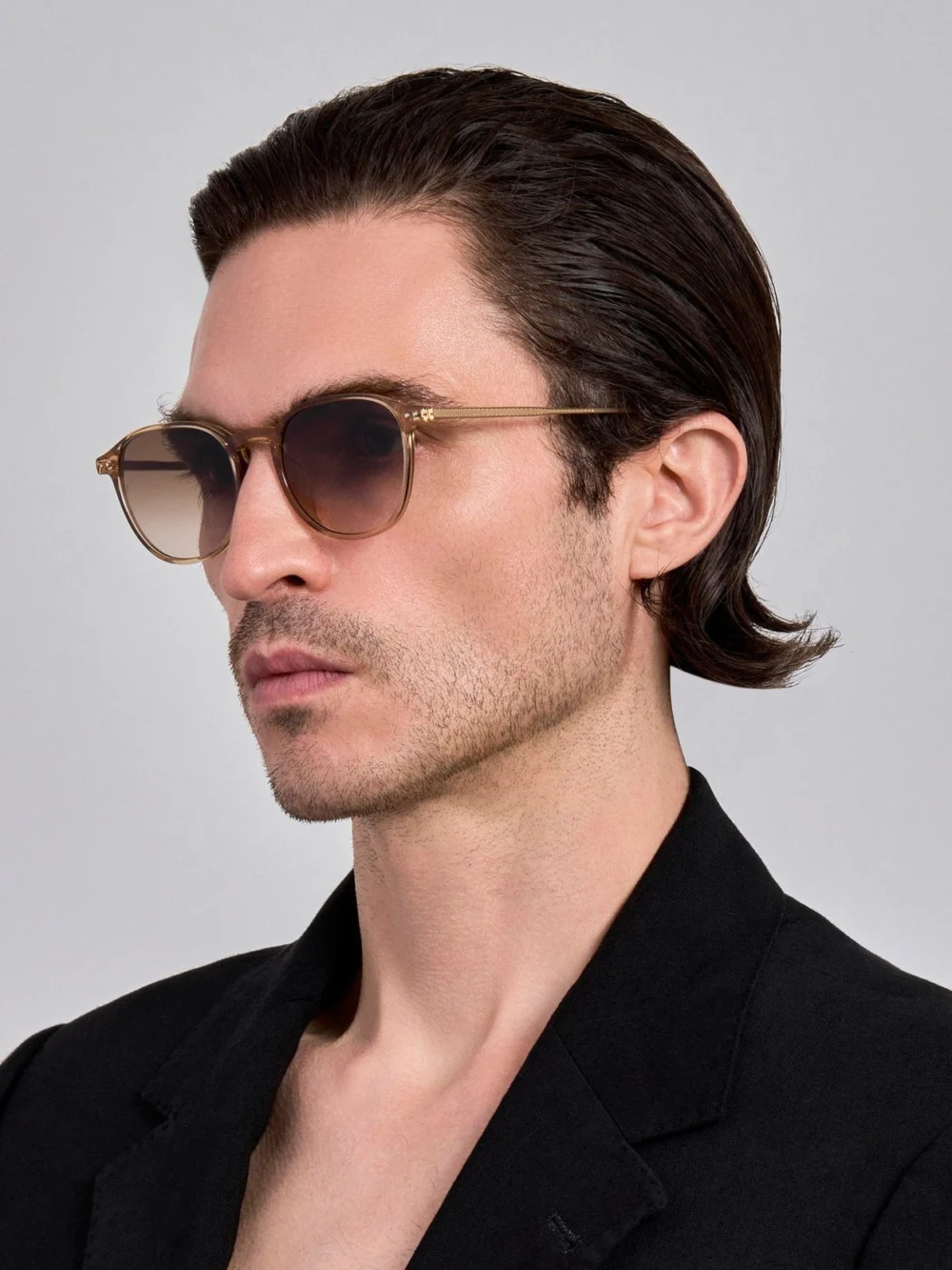 Linda Farrow Stanley Sunglasses, honey, view 4
