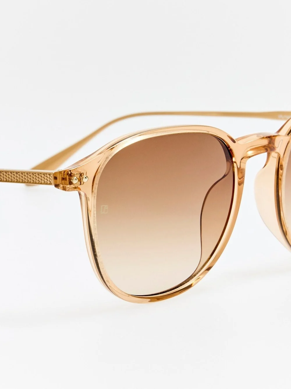 Linda Farrow Stanley Sunglasses, honey, view 6
