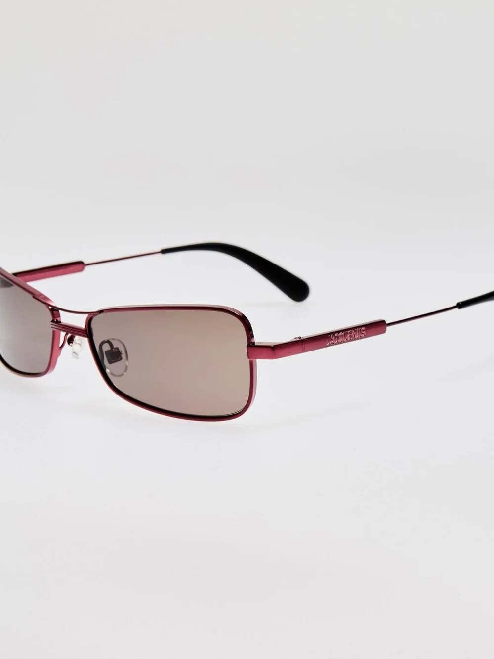 Linda Farrow Statzione Sunglasses, bordeaux and grey, view 2