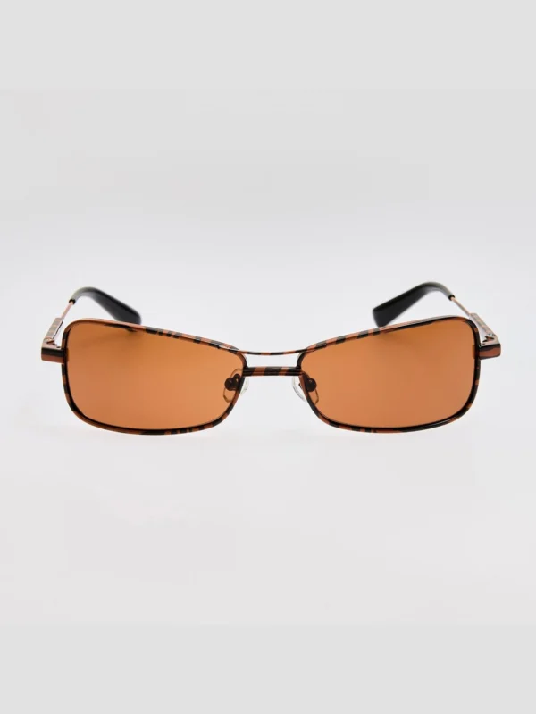 Linda Farrow Statzione Sunglasses in Brown Zebra