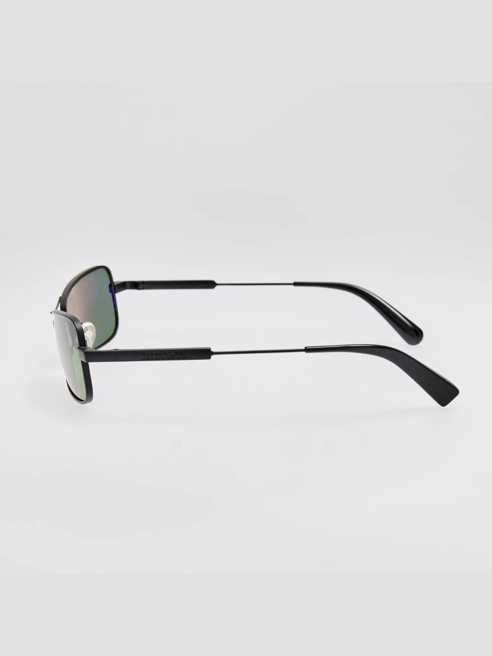 Linda Farrow Statzione Sunglasses, matt black and green, view 6