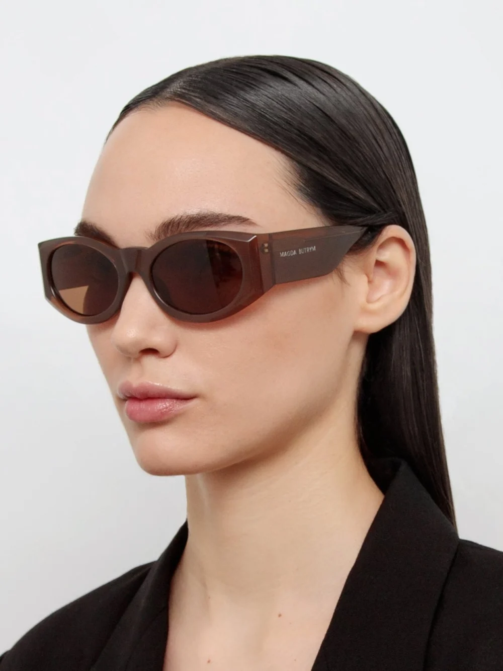 Linda Farrow Sunglasses, brown, view 3